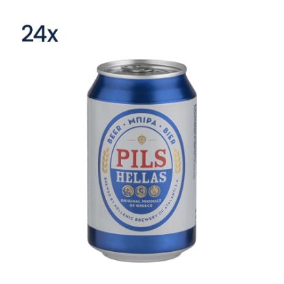 Picture of Pils Hellas Beer Can 330ml (24 Pack)