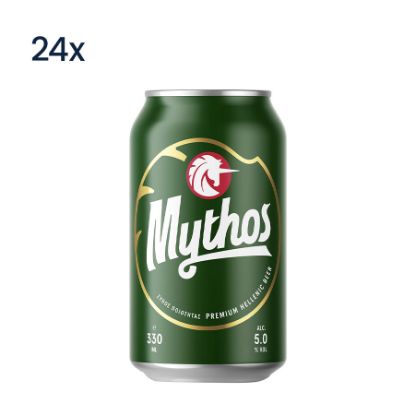 Picture of Mythos Beer Can 330ml (24 Pack)