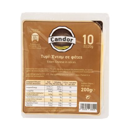 Picture of Candor Edam Cheese Sliced 200gr