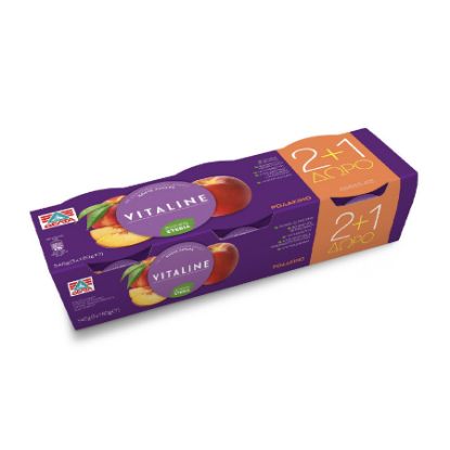 Picture of Vitaline Yoghurt with Peach 180gr 3 Pack