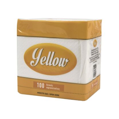 Picture of Yellow Paper Napkins 100 Count 30x30cm