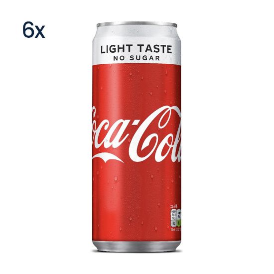 Picture of Coca Cola Coke Light Can 330ml (6 Pack)