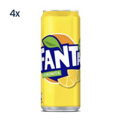 Picture of Fanta Lemon Soda Can 330ml (4 Pack)