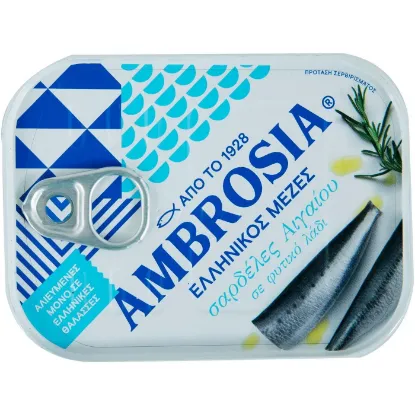 Picture of AMBROSIA Sardines In Soybean Oil Can 100gr