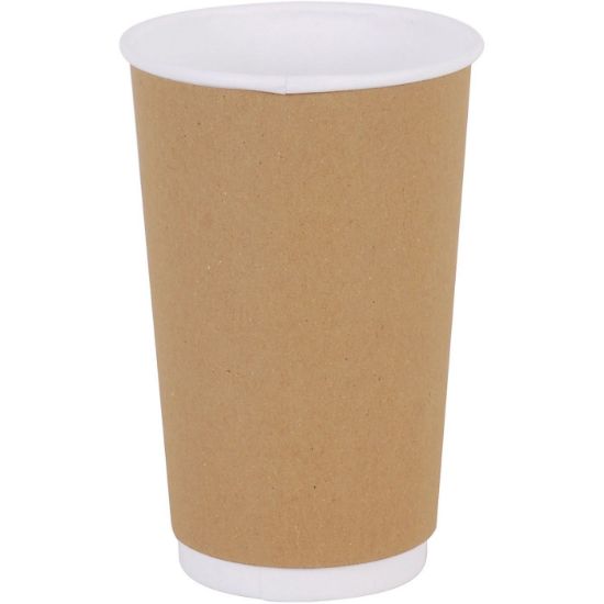 Paper double-walled kraft cups 16oz (25 pcs)